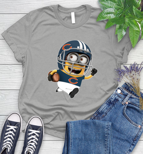 NFL Chicago Bears Minions Disney Football Sports Women's T-Shirt 10
