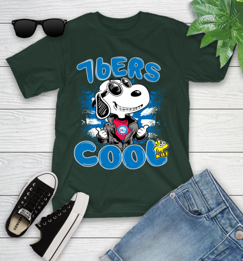 NBA Basketball Philadelphia 76ers Cool Snoopy Shirt Youth T-Shirt 4
