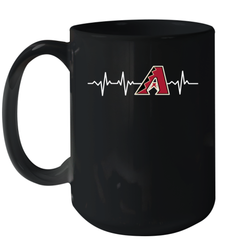 Arizona Diamondbacks MLB Baseball Heart Beat Shirt Ceramic Mug 15oz