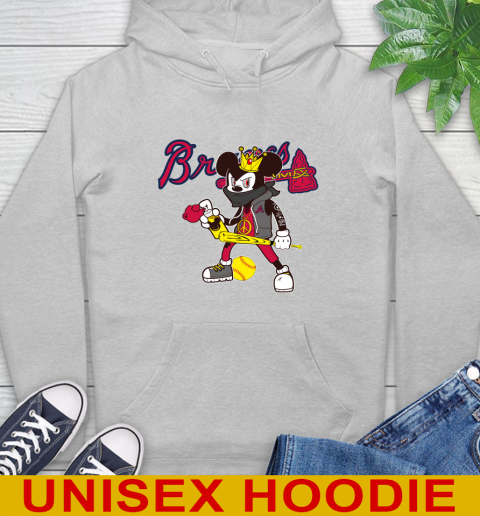 Atlanta Braves MLB Baseball Mickey Peace Sign Sports Hoodie 6