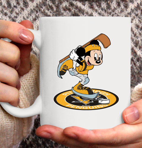 NHL Hockey Pittsburgh Penguins Cheerful Mickey Disney Shirt Ceramic Mug 11oz 2