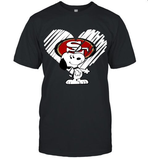 A Happy Christmas With San Francisco 49ers Snoopy Unisex Jersey Tee