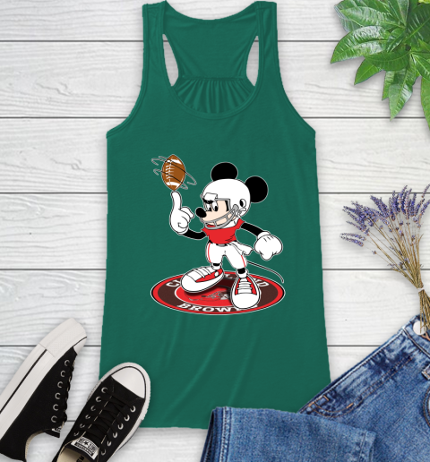 NFL Football Cleveland Browns Cheerful Mickey Disney Shirt Racerback Tank 7