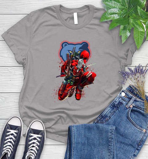 NBA Deadpool Marvel Comics Sports Basketball Memphis Grizzlies Women's T-Shirt 5