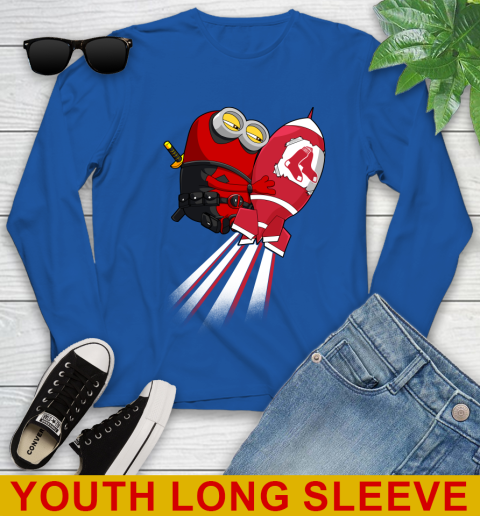 MLB Baseball Boston Red Sox Deadpool Minion Marvel Shirt Youth Long Sleeve 10