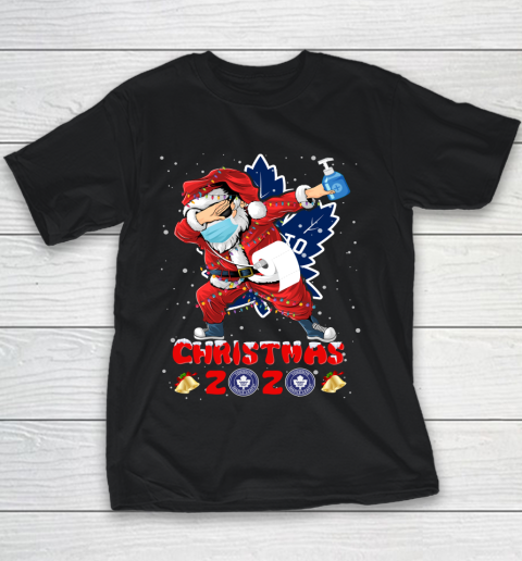 Toronto Maple Leafs Funny Santa Claus Dabbing Christmas 2020 NHL Youth T-Shirt