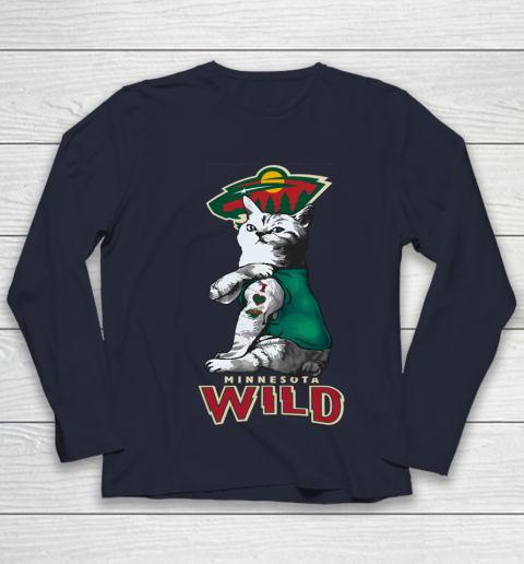 NHL My Cat Loves Minnesota Wild Hockey Youth Long Sleeve 2