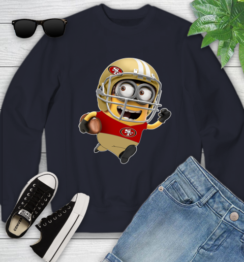 NFL San Francisco 49ers Minions Disney Football Sports Youth Sweatshirt 3