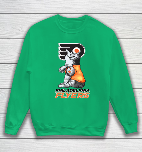 NHL My Cat Loves Philadelphia Flyers Hockey Sweatshirt 5