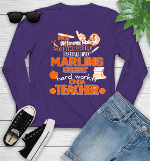 Milwaukee Brewers MLB I'm A Difference Making Student Caring Baseball Loving Kinda Teacher (2) Youth Long Sleeve 4