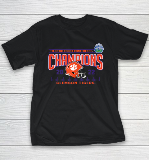Clemson Tigers ACC Champs 2022 Helmet Youth T-Shirt