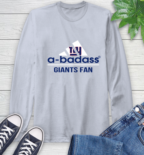 New York Giants NFL Football A Badass Adidas Adoring Fan Sports Long Sleeve T-Shirt 6