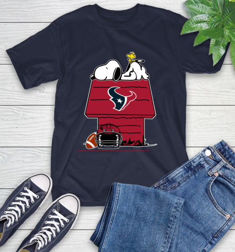 Houston Texans NFL Football Snoopy Woodstock The Peanuts Movie T-Shirt 4