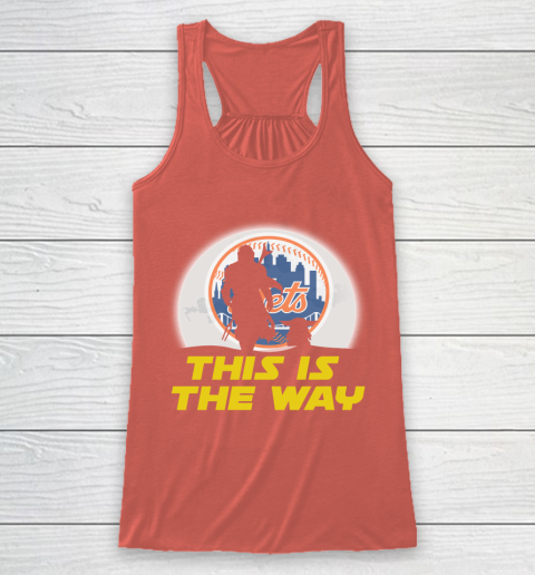 New York Mets MLB Baseball Star Wars Yoda And Mandalorian This Is The Way Racerback Tank 3
