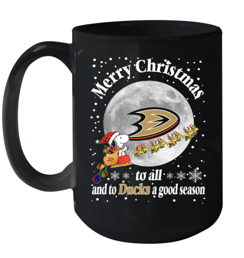 Anaheim Ducks Merry Christmas To All And To Ducks A Good Season NHL Hockey Sports Ceramic Mug 15oz