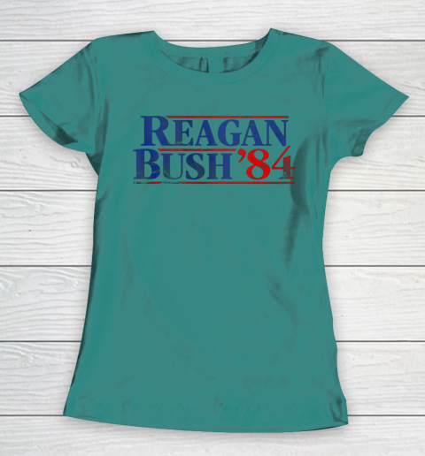 Reagan Bush 84 Vintage Style Conservative Republican Women's T-Shirt 10