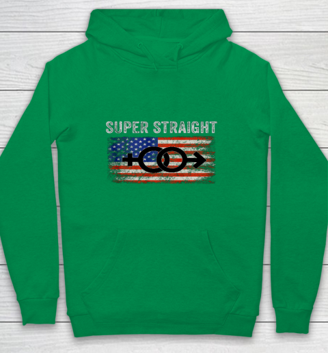 Vintage Us Flag Gender Identity Super Straight Identity Youth Hoodie 4