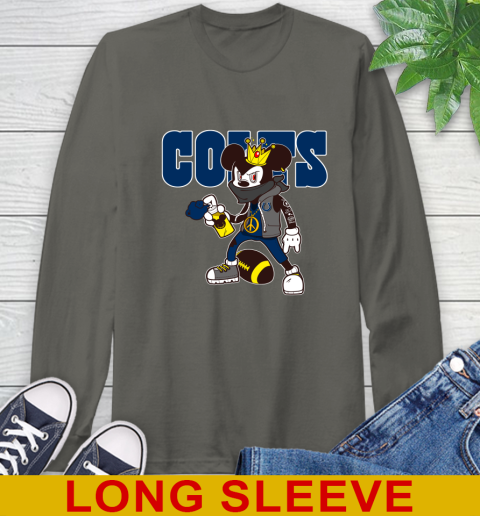 Indianapolis Colts NFL Football Mickey Peace Sign Sports Long Sleeve T-Shirt 8