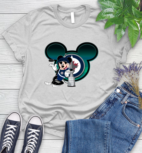NHL Winnipeg Jets Stanley Cup Mickey Mouse Disney Hockey T Shirt Women's T-Shirt