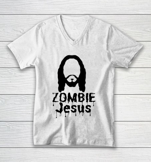 Zombie Jesus Shirt  Jesus Zombie V-Neck T-Shirt