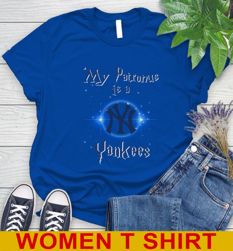 MLB Baseball Harry Potter My Patronus Is A New York Yankees Women's T-Shirt 10