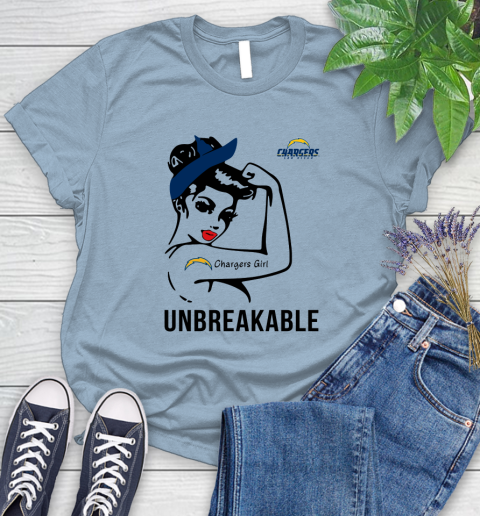 NFL San Diego Chargers Girl Unbreakable Football Sports Women s T Shirt