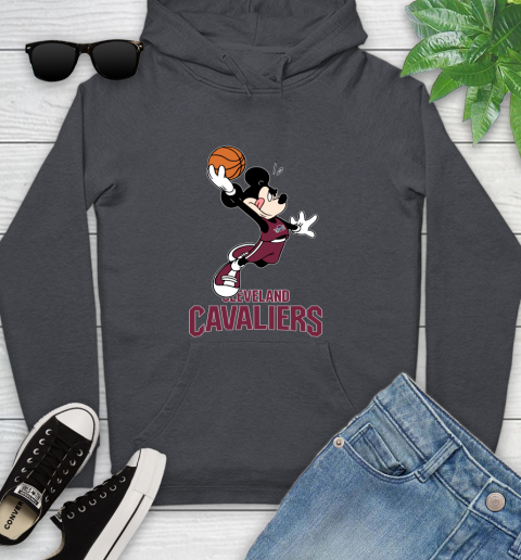 NBA Basketball Cleveland Cavaliers Cheerful Mickey Mouse Shirt Youth Hoodie 8