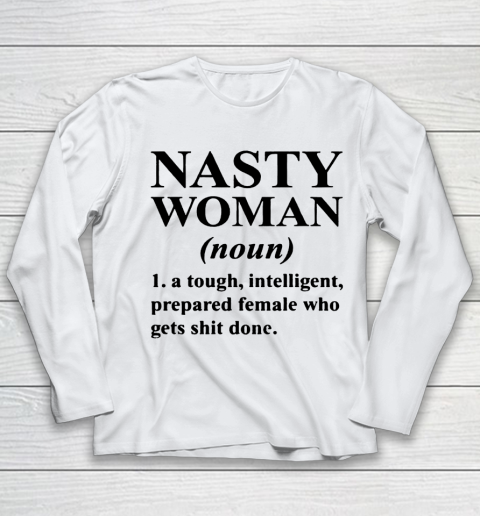 Nasty Woman Noun black Youth Long Sleeve