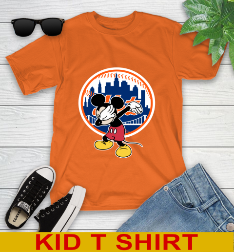 New York Mets MLB Baseball Dabbing Mickey Disney Sports Youth T-Shirt 7