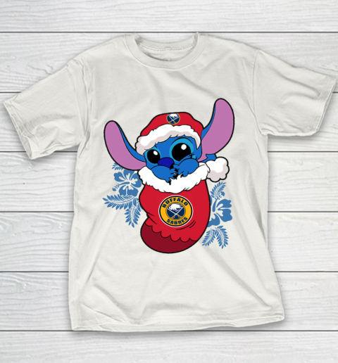 Buffalo Sabres Christmas Stitch In The Sock Funny Disney NHL Youth T-Shirt 3
