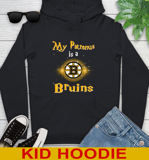 NHL Hockey Harry Potter My Patronus Is A Boston Bruins Youth Hoodie