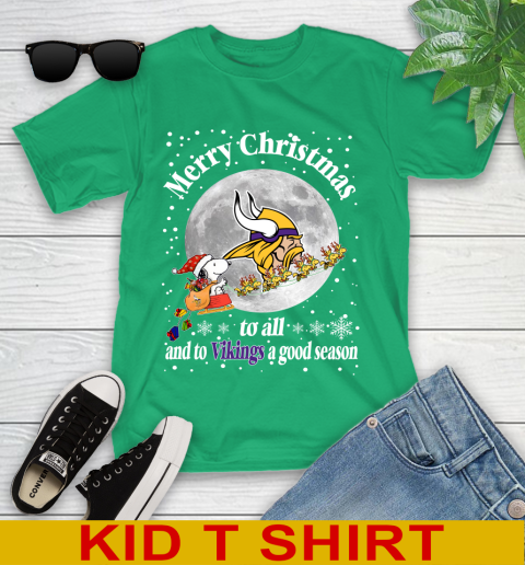 Minnesota Vikings Merry Christmas To All And To Vikings A Good Season NFL Football Sports Youth T-Shirt 7