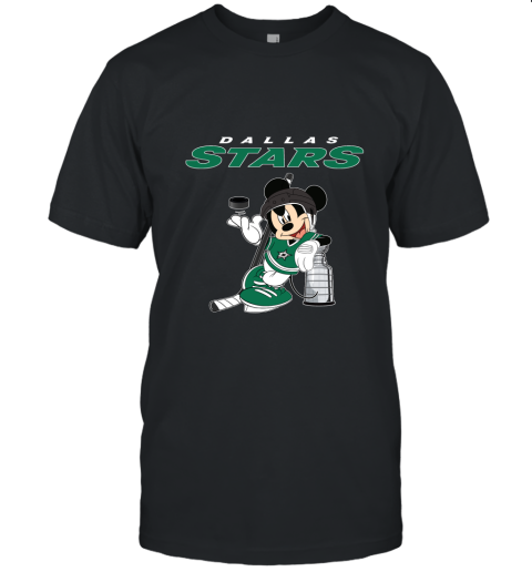 Mickey Dallas Stars With The Stanley Cup Hockey NHL Unisex Jersey Tee