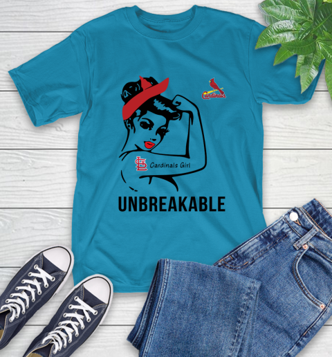 MLB St.Louis Cardinals Girl Unbreakable Baseball Sports T-Shirt 7