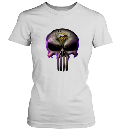 Minnesota Vikings The Punisher Mashup Football Women's T-Shirt