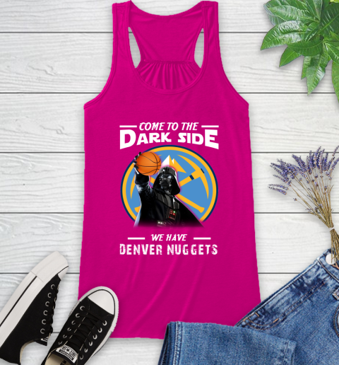 NBA Come To The Dark Side We Have Denver Nuggets Star Wars Darth Vader Basketball Racerback Tank 7