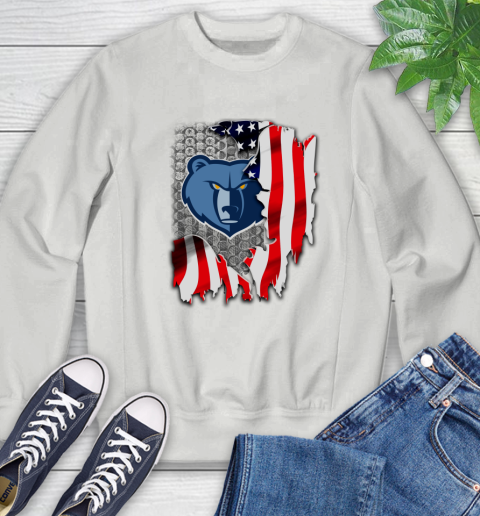 Memphis Grizzlies NBA Basketball American Flag Sweatshirt 5