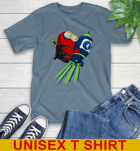 NBA Basketball Minnesota Timberwolves Deadpool Minion Marvel Shirt T-Shirt 8