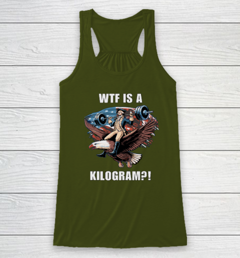 WTF is a Kilogram_ Funny 4th of July Patriotic Eagle USA Racerback Tank 2