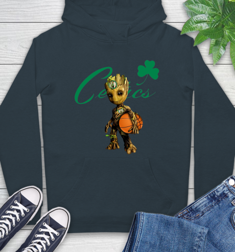 Boston Celtics NBA Basketball Groot Marvel Guardians Of The Galaxy Hoodie 7