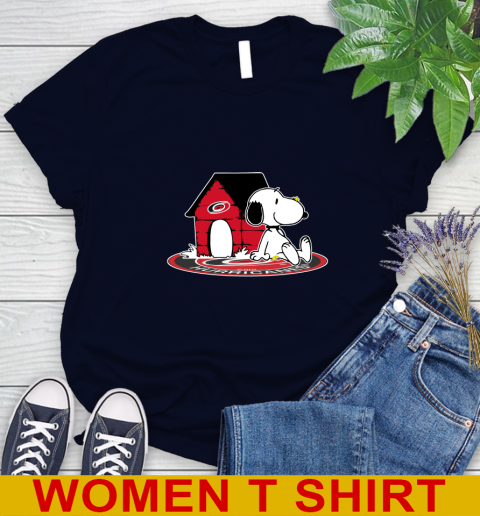 NHL Hockey Carolina Hurricanes Snoopy The Peanuts Movie Shirt Women's T-Shirt 3