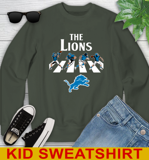 NFL Football Detroit Lions The Beatles Rock Band Shirt Youth Sweatshirt 8