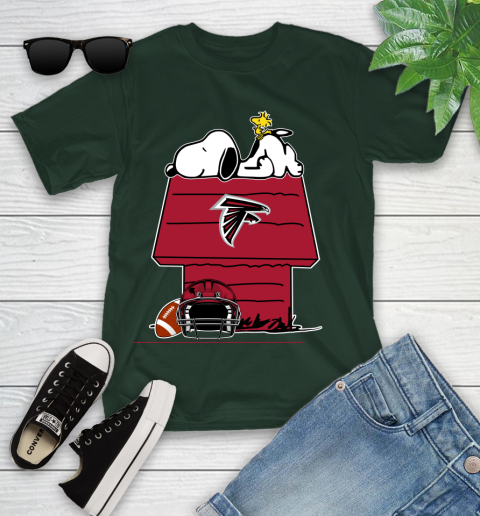 Atlanta Falcons NFL Football Snoopy Woodstock The Peanuts Movie Youth T-Shirt 5