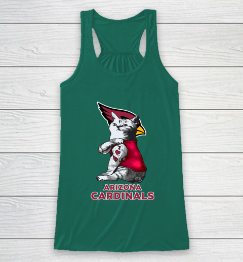 NFL Football My Cat Loves Arizona Cardinals Racerback Tank 5