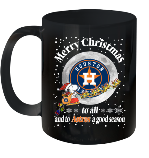 Houston Astros Merry Christmas To All And To Astros A Good Season MLB Baseball Sports Ceramic Mug 11oz
