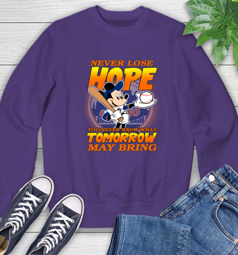 New York Mets MLB Baseball Mickey Disney Never Lose Hope Sweatshirt 4