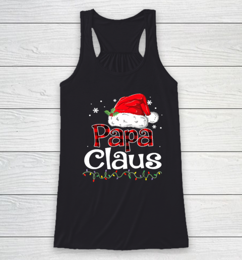 Papa Claus Santa Funny Christmas Pajama Matching Family Racerback Tank