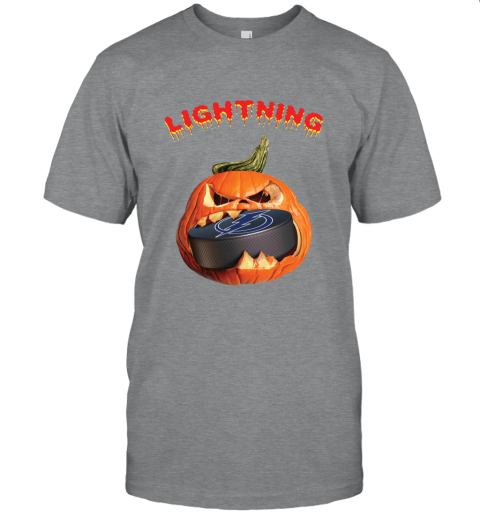 NHL Tampa Bay Lightning Halloween Pumpkin Hockey Sports p1OkpjSMEvq classic t shirt 2 95 151514 front sport grey
