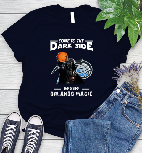 NBA Come To The Dark Side We Have Orlando Magic Star Wars Darth Vader Basketball Women's T-Shirt 2