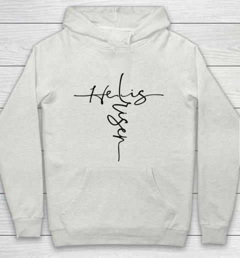 Easter He is Risen Cross Christian Hoodie 8
